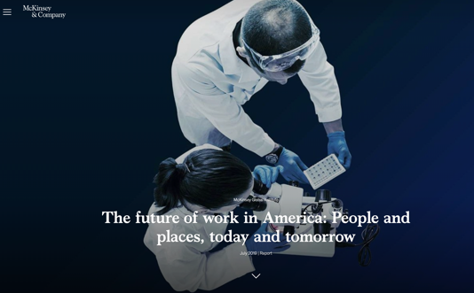 THE FUTURE OF WORK IN AMERICA:  PEOPLE AND PLACES, TODAY AND TOMORROW