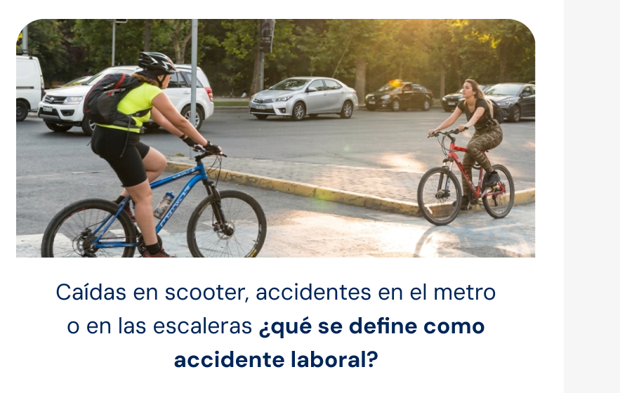 Caídas en scooter, accidentes en el metro o en las escaleras: qué se define como accidente laboral