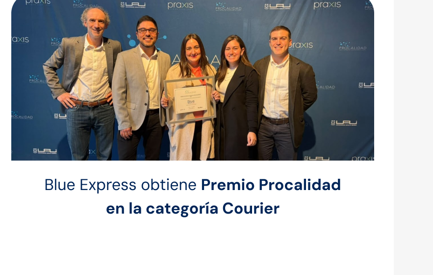 Blue Express obtiene Premio Procalidad en la categoría Courier