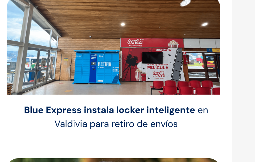 Blue Express instala locker inteligente en Valdivia para retiro de envíos