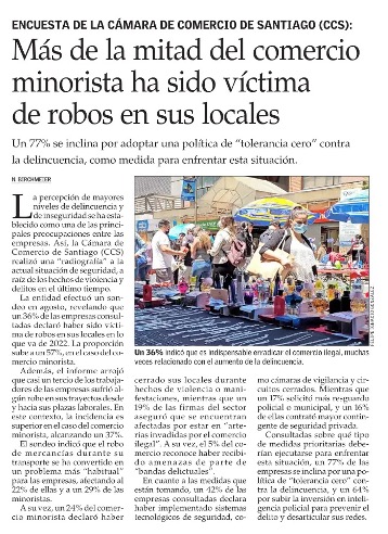 Más De La Mitad Del Comercio Minorista Ha Sido Víctima De Robos En Sus Locales (3/09/2022) Más De La Mitad Del Comercio Minorista Ha Sido Víctima De Robos En Sus Locales (3/09/2022)