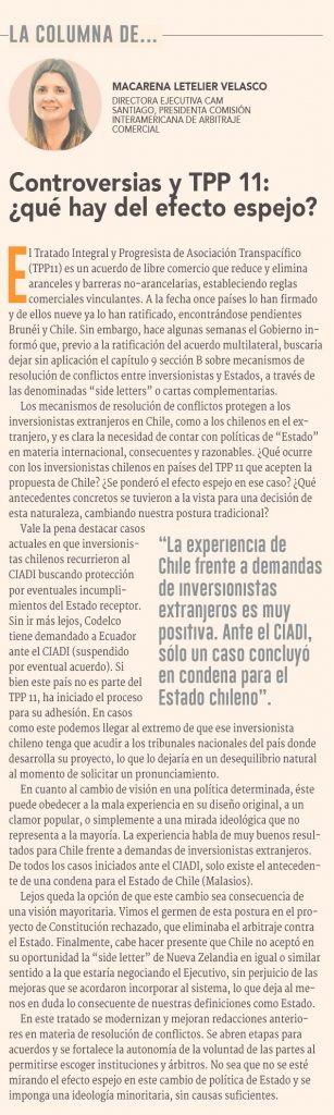 Controversias Y Tpp 11: ¿Qué Hay Del Efecto Espejo?