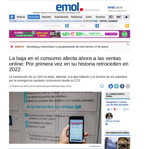 La Baja En El Consumo Afecta Ahora A Las Ventas Online: Por Primera Vez En Su Historia Retroceden En 2022 (17/03/2023) La Baja En El Consumo Afecta Ahora A Las Ventas Online: Por Primera Vez En Su Historia Retroceden En 2022 (17/03/2023)