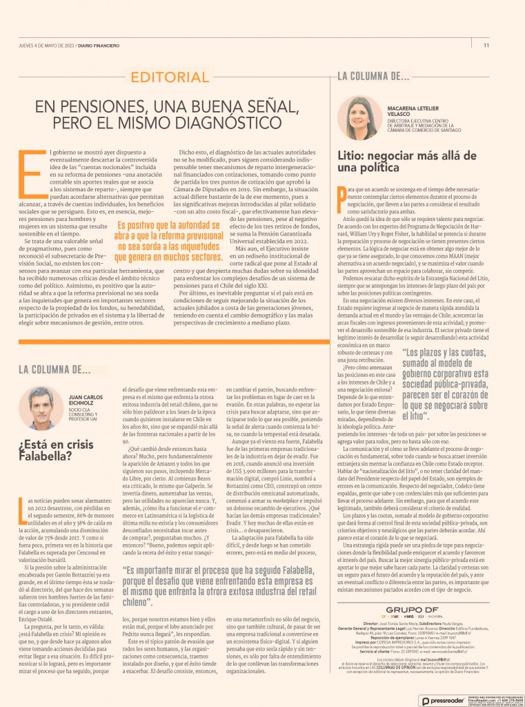 Litio: Negociar Más Allá De Una Política Litio: Negociar Más Allá De Una Política