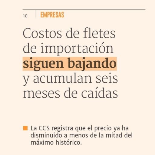 Costos De Fletes De Importación Siguen Bajando Y Acumulan Seis Meses De Caídas (20/07/2023) Costos De Fletes De Importación Siguen Bajando Y Acumulan Seis Meses De Caídas (20/07/2023)