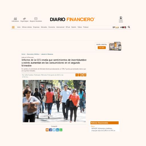 Informe De La Ccs Revela Que Sentimientos De Incertidumbre Y Estrés Aumentan En Los Consumidores En El Segundo Trimestre (9/08/2023) Informe De La Ccs Revela Que Sentimientos De Incertidumbre Y Estrés Aumentan En Los Consumidores En El Segundo Trimestre (9/08/2023)