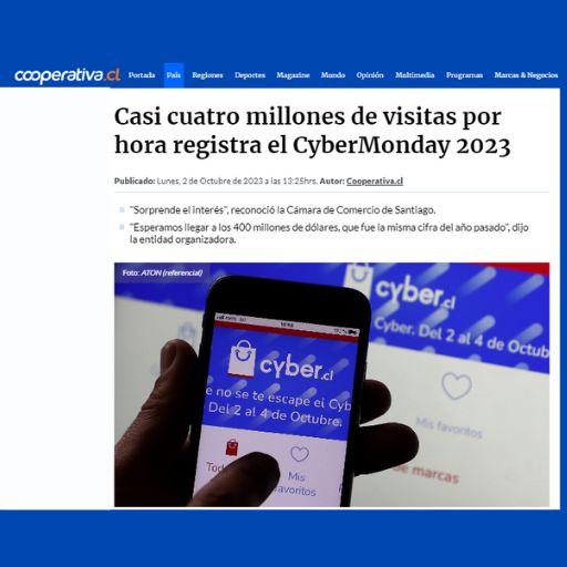 Casi Cuatro Millones De Visitas Por Hora Registra El Cybermonday 2023 (2/10/2023) Casi Cuatro Millones De Visitas Por Hora Registra El Cybermonday 2023 (2/10/2023)