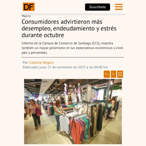 Consumidores Advirtieron Más Desempleo, Endeudamiento Y Estrés Durante Octubre (27/11/2023) Consumidores Advirtieron Más Desempleo, Endeudamiento Y Estrés Durante Octubre (27/11/2023)