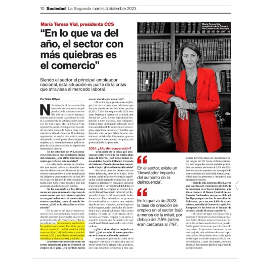 “En Lo Que Va Del Año, El Sector Con Más Quiebras Es El Comercio” (5/12/2023) “En Lo Que Va Del Año, El Sector Con Más Quiebras Es El Comercio” (5/12/2023)