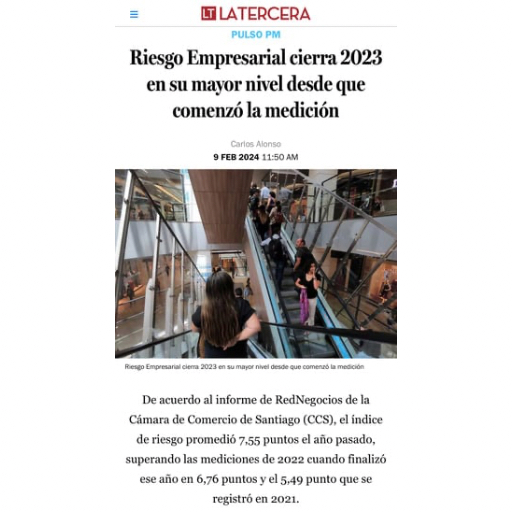Riesgo Empresarial Terminó El Año Pasado En Su Mayor Nivel Desde Que Comenzó La Medición (12/02/2024) Riesgo Empresarial Terminó El Año Pasado En Su Mayor Nivel Desde Que Comenzó La Medición (12/02/2024)