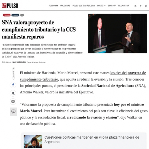 Sna Valora Proyecto De Cumplimiento Tributario Y La Ccs Manifiesta Reparos (23/01/2024) Sna Valora Proyecto De Cumplimiento Tributario Y La Ccs Manifiesta Reparos (23/01/2024)