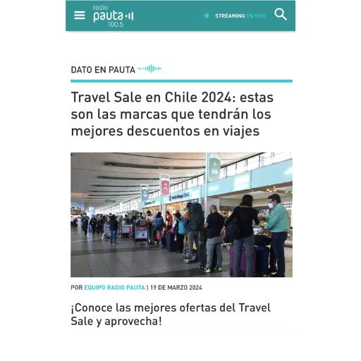Travel Sale En Chile 2024: Estas Son Las Marcas Que Tendrán Los Mejores Descuentos En Viajes (19/03/2024) Travel Sale En Chile 2024: Estas Son Las Marcas Que Tendrán Los Mejores Descuentos En Viajes (19/03/2024)
