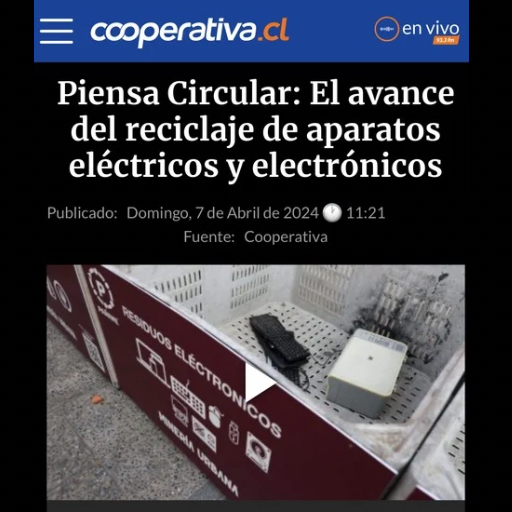Piensa Circular: El Avance Del Reciclaje De Aparatos Eléctricos Y Electrónicos (07/04/2024)