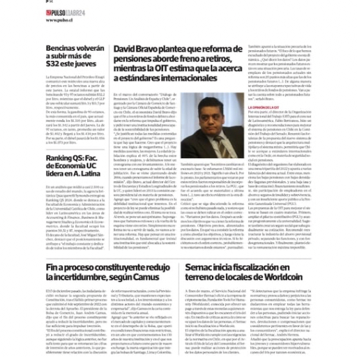 David Bravo Plantea Que Reforma De Pensiones Aborde Freno A Retiros, Mientras La Oit Estima Que La Acerca A Estándares Internacionales (11/04/2024) David Bravo Plantea Que Reforma De Pensiones Aborde Freno A Retiros, Mientras La Oit Estima Que La Acerca A Estándares Internacionales (11/04/2024)