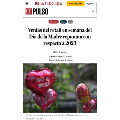 Ventas Del Retail En Semana Del Día De La Madre Repuntan Con Respecto A 2023 (14/05/2024)