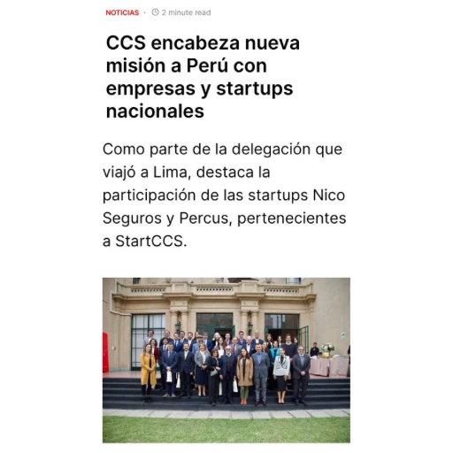Ccs Encabeza Nueva Misión A Perú Con Empresas Y Startups Nacionales (29/05/2024) Ccs Encabeza Nueva Misión A Perú Con Empresas Y Startups Nacionales (29/05/2024)