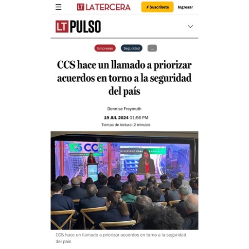 Ccs Hace Un Llamado A Priorizar Acuerdos En Torno A La Seguridad Del País (19/07/2024) Ccs Hace Un Llamado A Priorizar Acuerdos En Torno A La Seguridad Del País (19/07/2024)