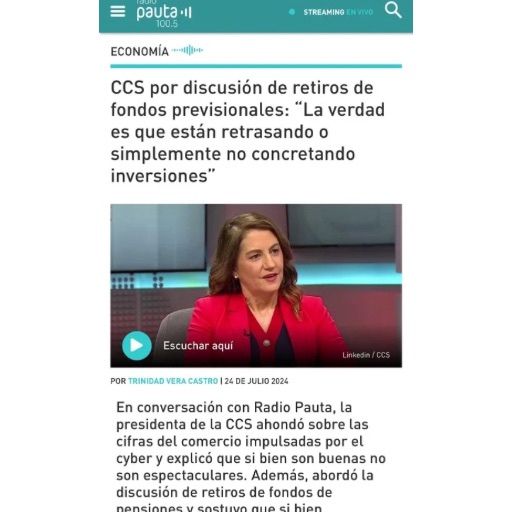 Ccs Por Discusión De Retiros De Fondos Previsionales: “La Verdad Es Que Están Retrasando O Simplemente No Concretando Inversiones” (24/07/2024) Ccs Por Discusión De Retiros De Fondos Previsionales: “La Verdad Es Que Están Retrasando O Simplemente No Concretando Inversiones” (24/07/2024)