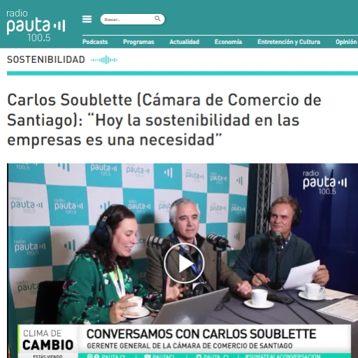 Carlos Soublette (Cámara De Comercio De Santiago):&Quot;Hoy La Sostenibilidad En Las Empresas Es Una Necesidad&Quot; (19/06/2025) Carlos Soublette (Cámara De Comercio De Santiago):&Quot;Hoy La Sostenibilidad En Las Empresas Es Una Necesidad&Quot; (19/06/2025)